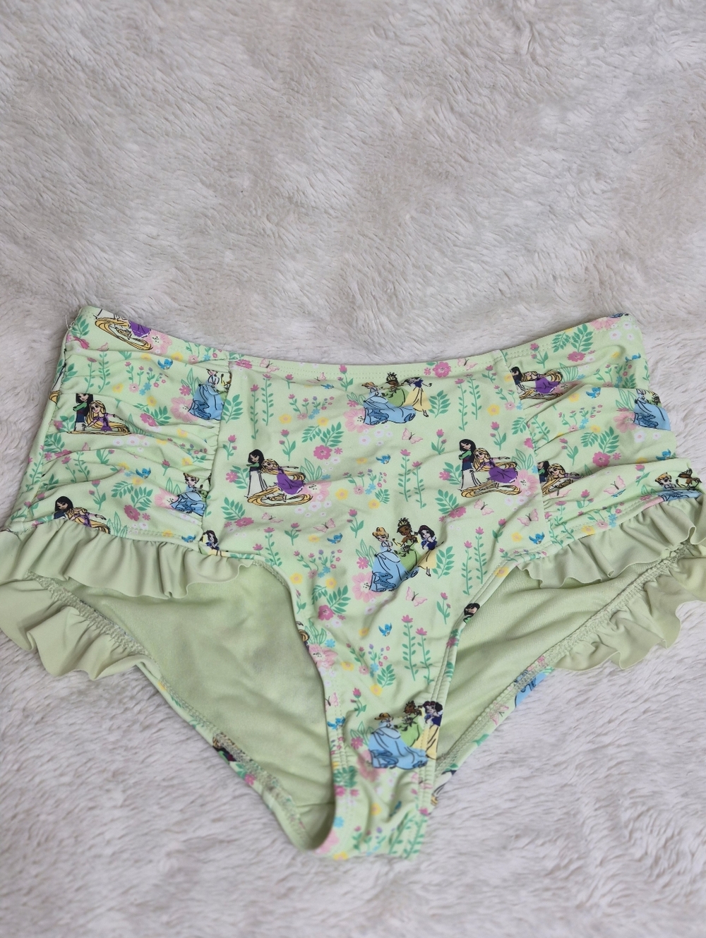 Hot Topic Disney Mint Ruffle Bikini with Princess Motif - Picture 3 of 6